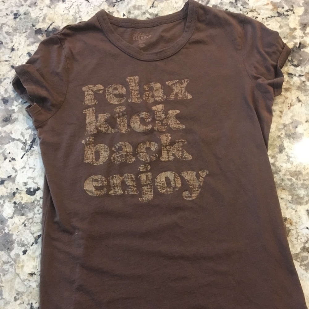 Old navy t-shirt brown size small